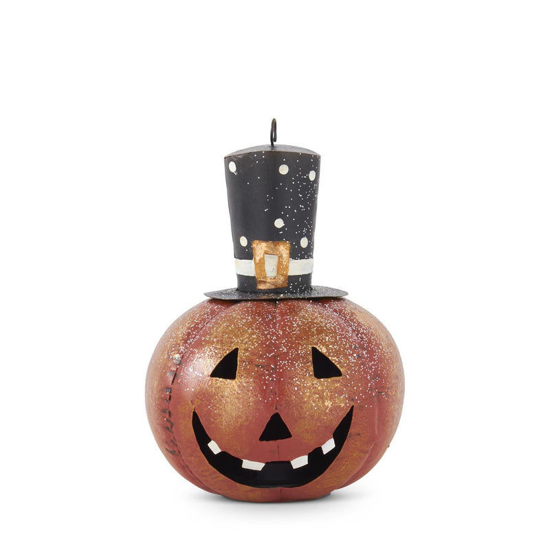 Design Shop 8 Inch Metal Jack O Lantern Ornament