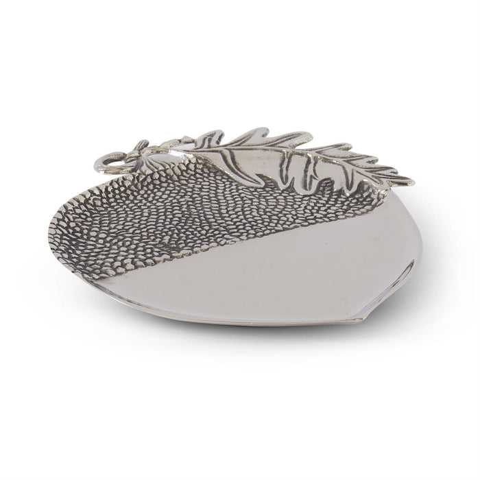 Design Shop 11.5 Inch Silver Metal Acorn Tray