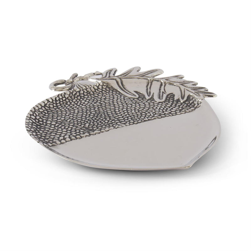 Design Shop 11.5 Inch Silver Metal Acorn Tray