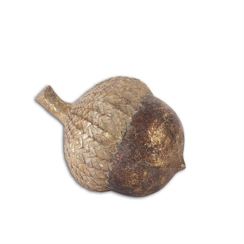Design Shop 4.25 Inch Gold Gilded Resin Acorn