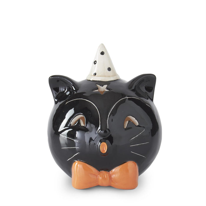 Design Shop 4.5 Inch Ceramic LED Black Cat Head