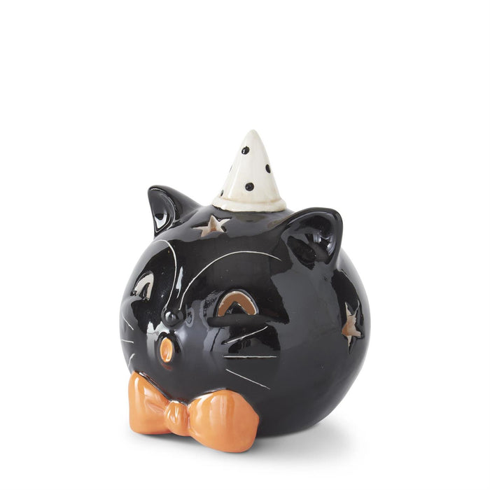 Design Shop 4.5 Inch Ceramic LED Black Cat Head