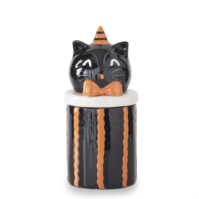 Design Shop 9.75" Ceramic Black Cat Canister