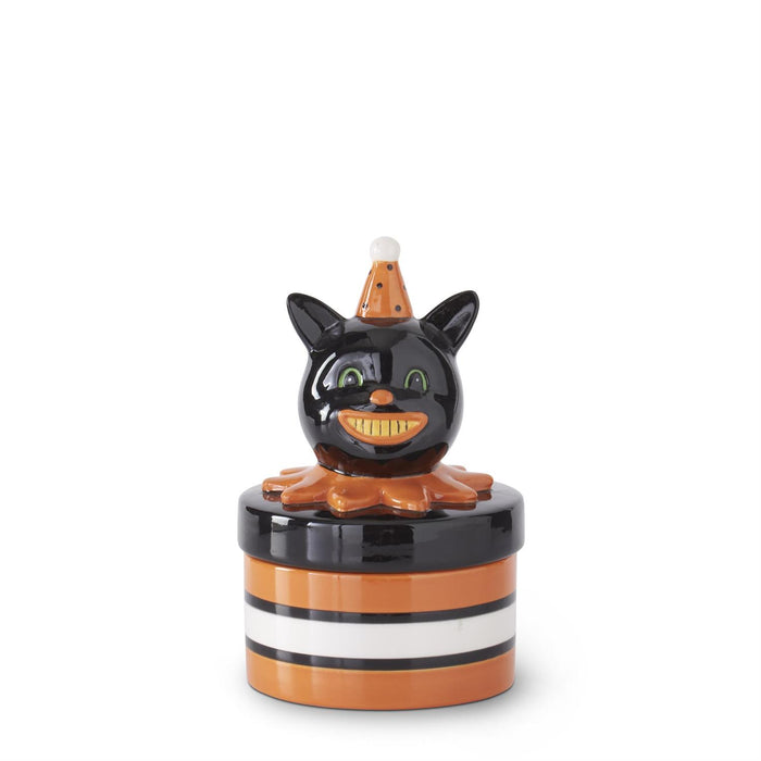 Design Shop 7.25" Ceramic Black Cat Canister