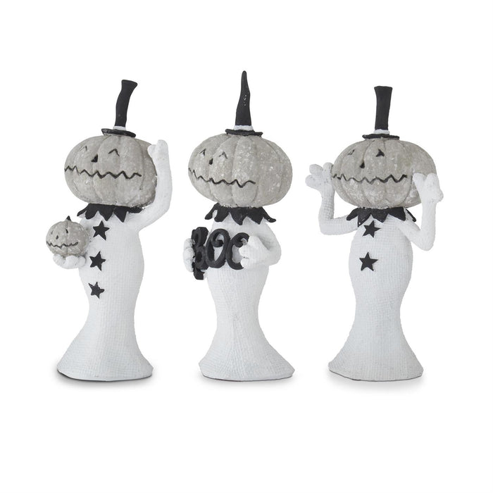 Design Shop Assorted 8.25 Inch Jack O Lantern Men. Set of 3.