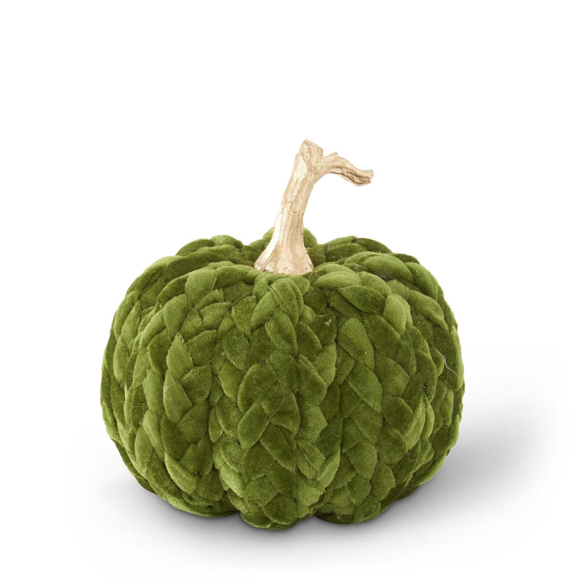 Design Shop 8 Inch Green Braided Pumpkin