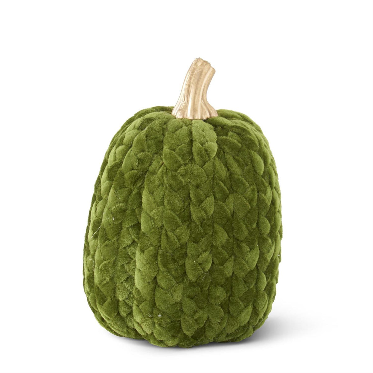 Design Shop 9.75 Inch Green Braided Pumpkin