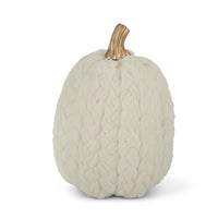 Design Shop 9.75 Inch White Braided Pumpkin