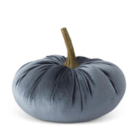 Design Shop 6.25 Inch Blue Velvet Stuffed Pumpkin