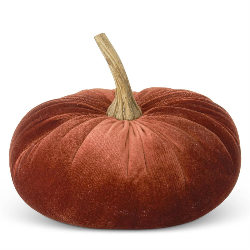 Design Shop 6.25 Inch Burgundy Velvet Stuffed Pumpkin