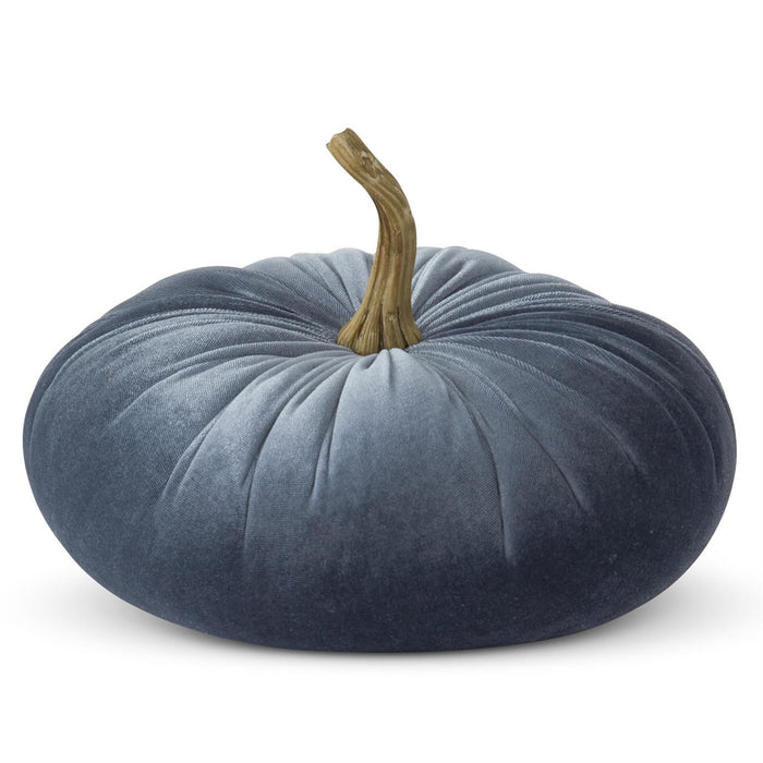 Design Shop 7.25 Inch Blue Velvet Stuffed Pumpkin