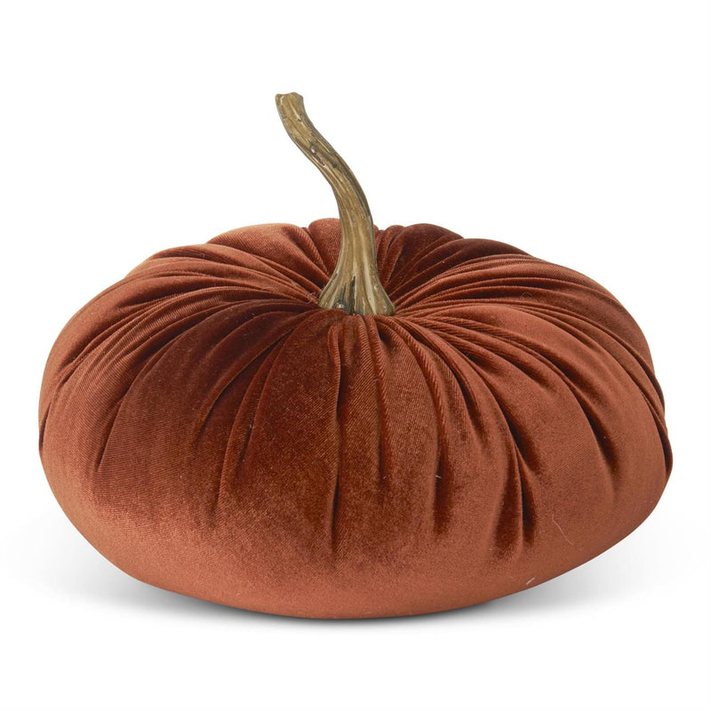 Design Shop 7.25 Inch Burgundy Velvet Stuffed Pumpkin