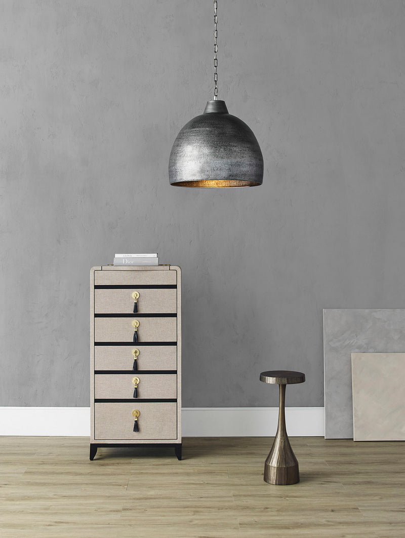 Currey and Company - 9782 - One Light Pendant - Earthshine Collection - Blackened Steel