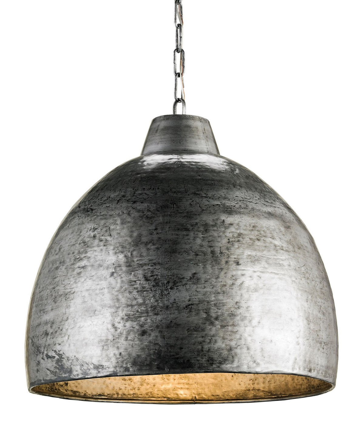 Currey and Company - 9782 - One Light Pendant - Earthshine Collection - Blackened Steel