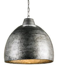 Currey and Company - 9782 - One Light Pendant - Earthshine Collection - Blackened Steel