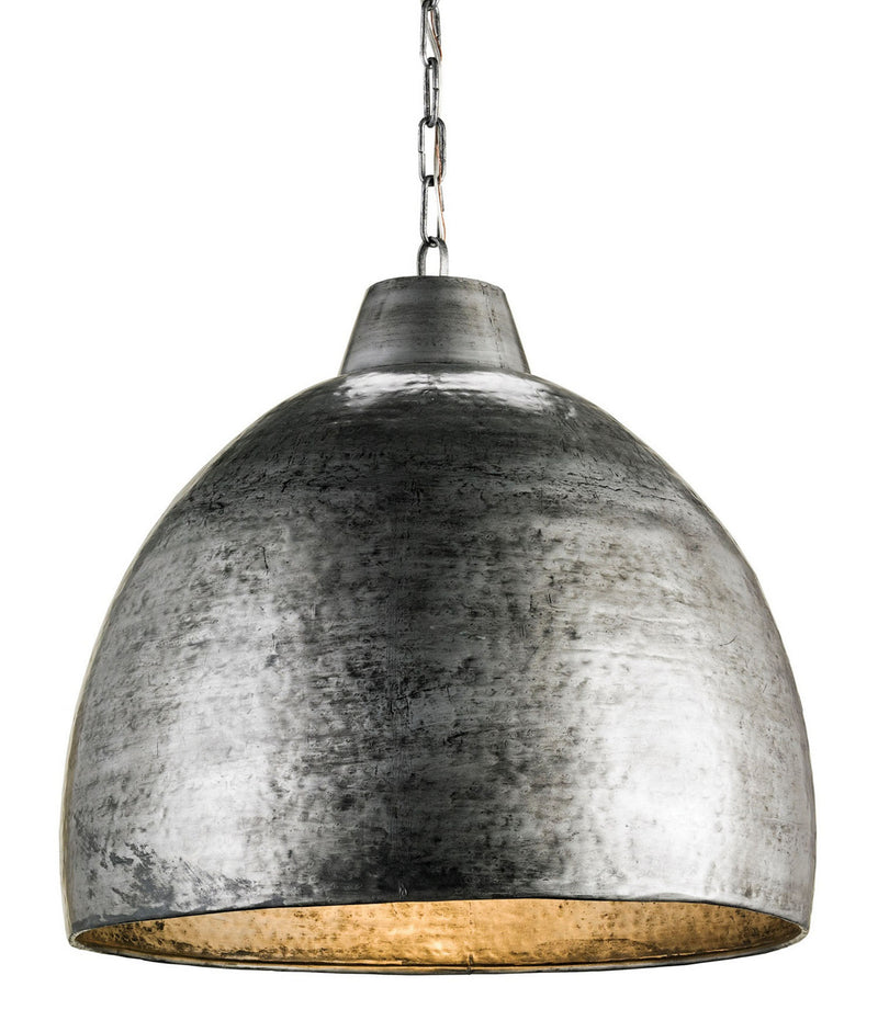 Currey and Company - 9782 - One Light Pendant - Earthshine Collection - Blackened Steel