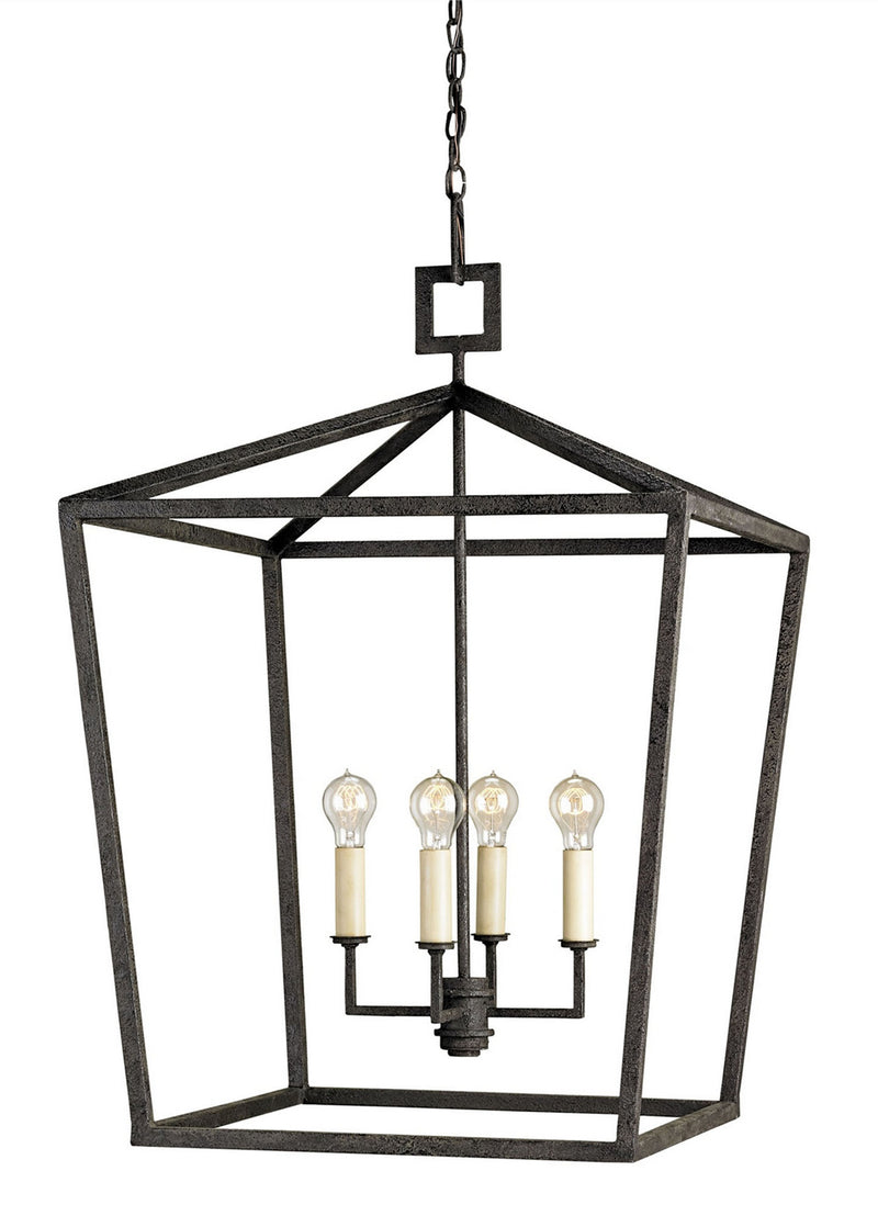Currey and Company - 9872 - Four Light Lantern - Denison Collection - Molé Black