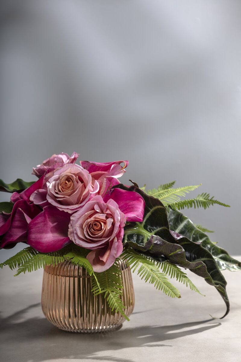 Design Shop Pink Ravish Vase, 5" X 4.75"