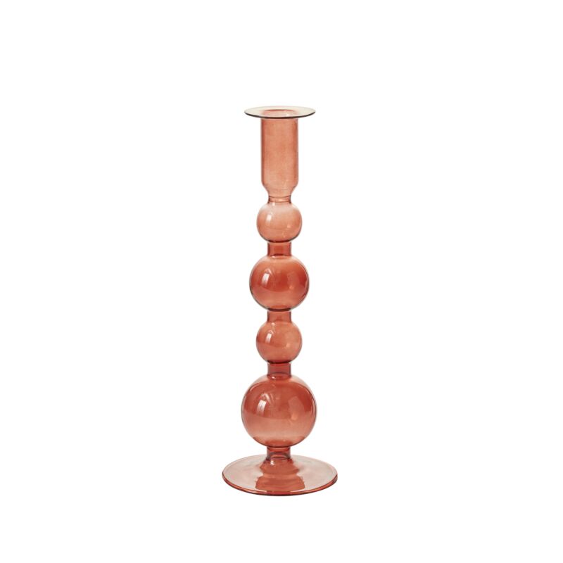Design Shop Amber Malaga Candleholder, 2.75" X 9.5", Set of 2.