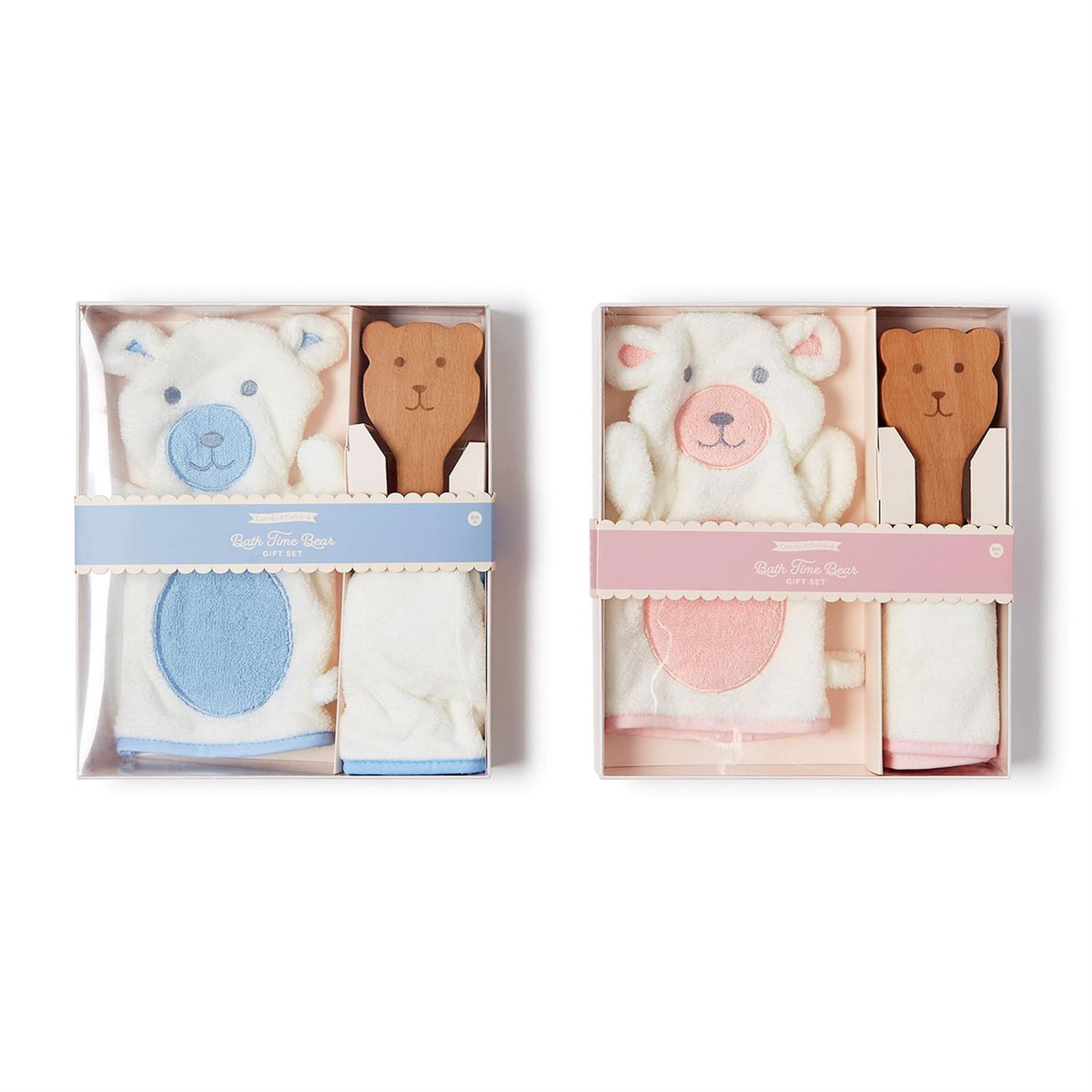 Design Shop Bath Time Bear Gift Set - Polyester/Cotton, Set of 2.