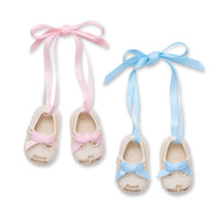 Design Shop Thank Heaven Pair of Baby Shoes Keepsake Ornament in Gift Box - Porcelain/Polyester, Set of 2.