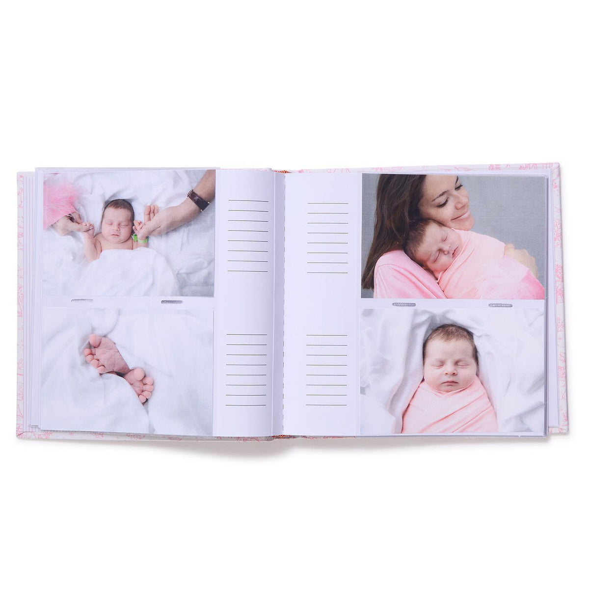 Design Shop Thank Heaven Animal Toile Fabric Cover Photo Album with Front Window in Gift Box Holds 100 4" x 6" Photos - Cotton/Paper, Set of 2.