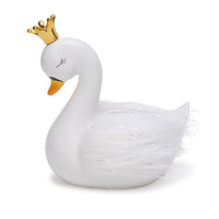 Design Shop Swan Money Bank w/Gold Crown and Faux Fur Wings in Gift Box