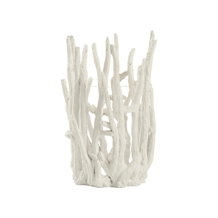 White coral-like decorative piece on a white background