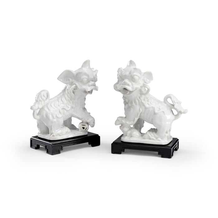 Chelsea House White Chinese Dogs (Pr)
