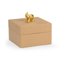 Chelsea House Elephant Handle Box - Tan