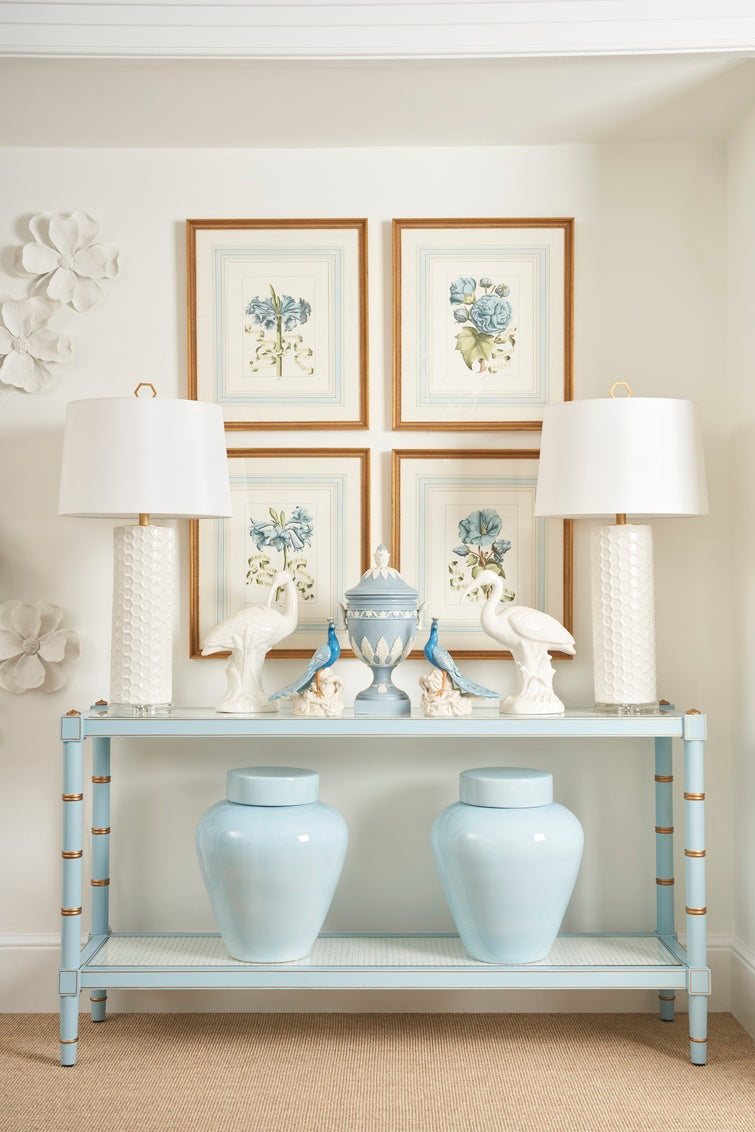 Chelsea House Conner Cane Console - Blue