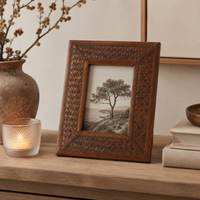 Design Shop Leather Basket Weave Photo Frame 5" x 7"