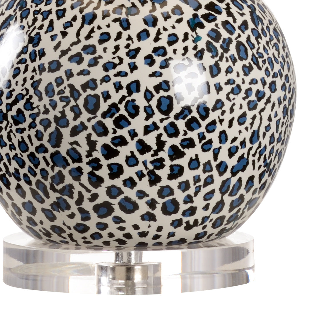 Wildwood Snow Leopard Lamp - Blue