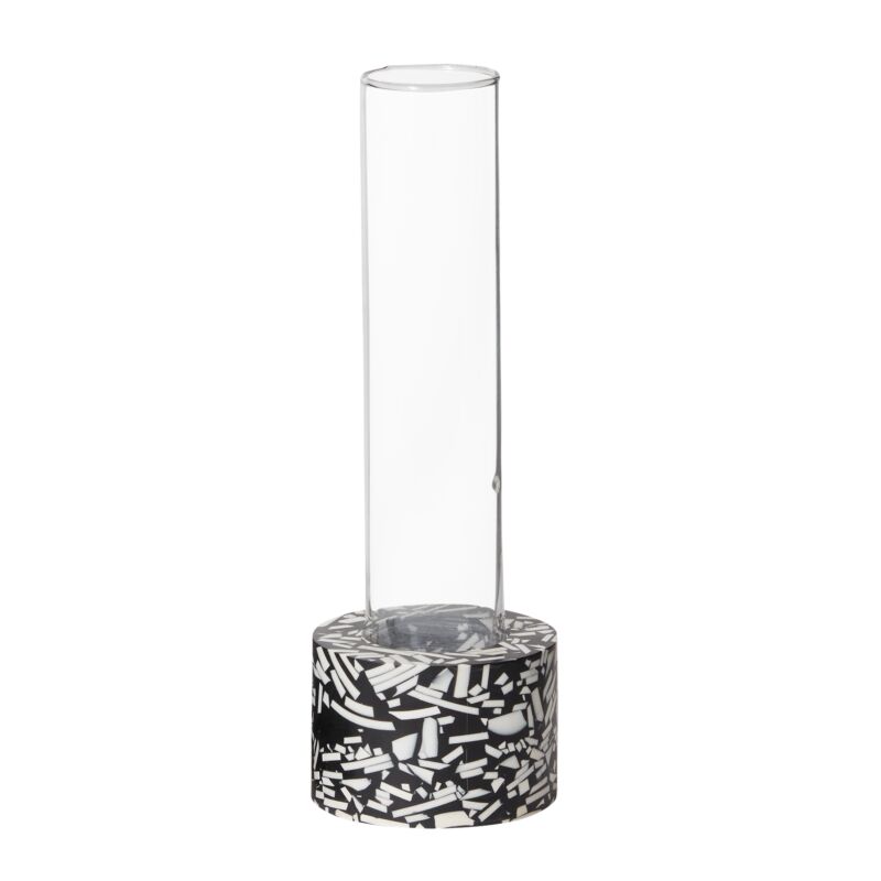 Design Shop Black Wimberly Budvase Round, 3.5" X 10.5".