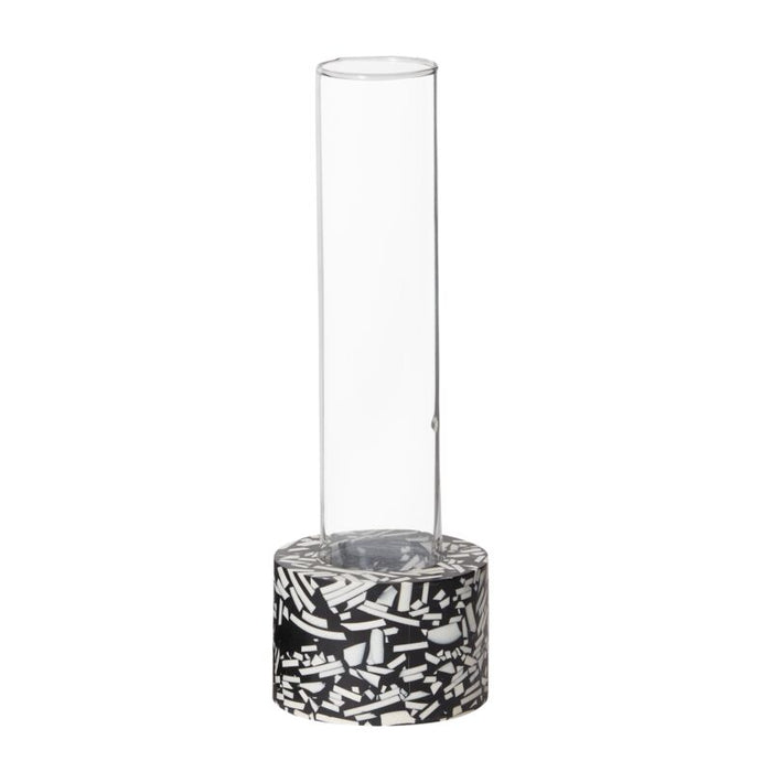 Design Shop Black Wimberly Budvase Round, 3.5" X 10.5".