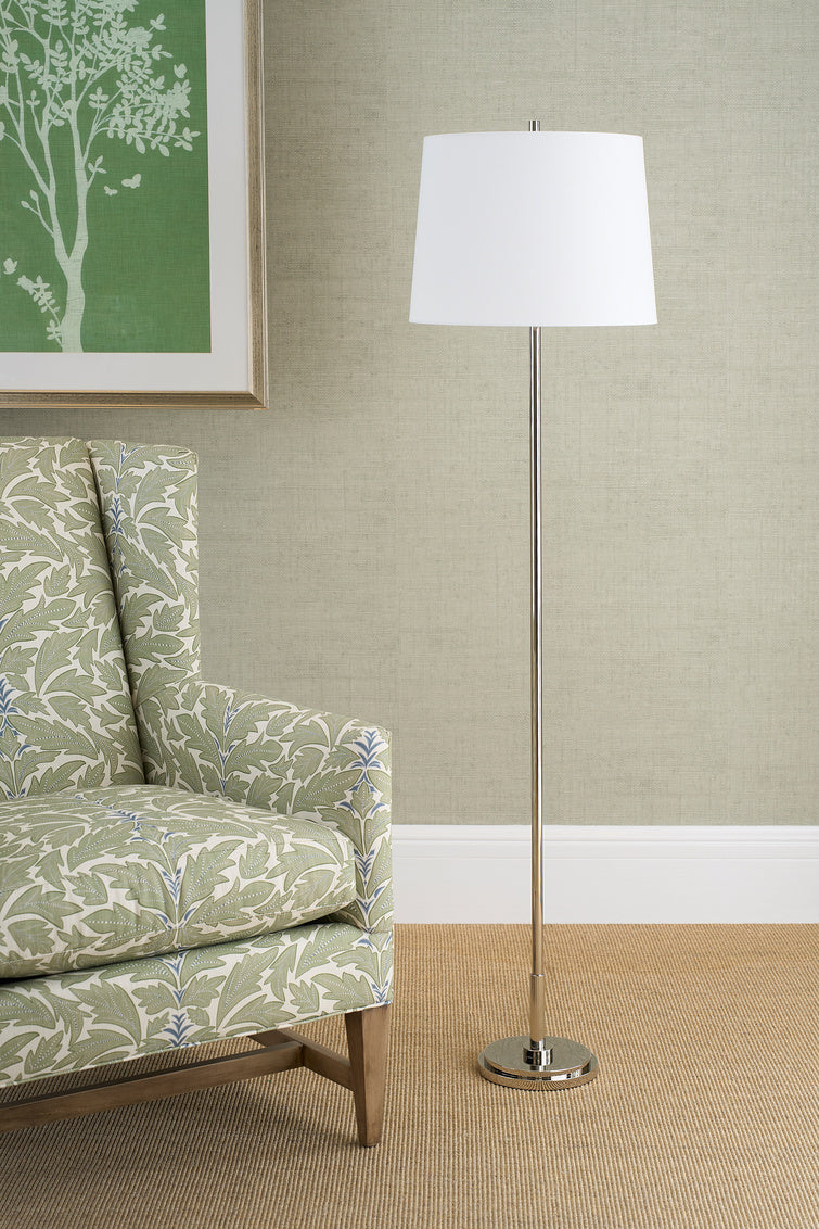 Chelsea House Underwood Floor Lamp - Polished Nickel