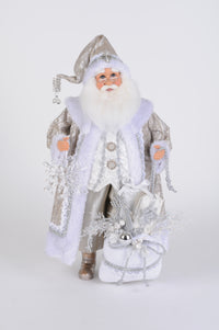 Karen Didion Lighted White Christmas Santa