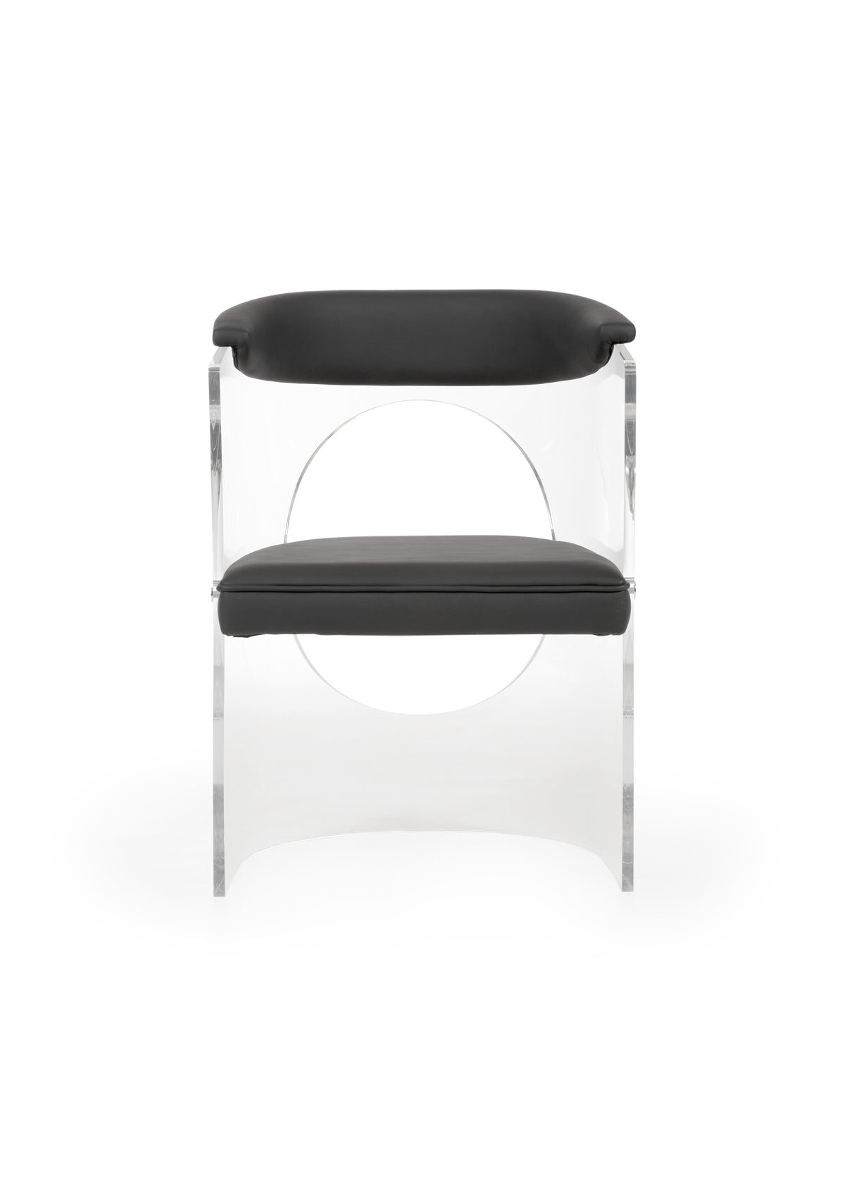 Wildwood Baran Barrel Back Acrylic Chair - Black