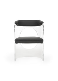 Wildwood Baran Barrel Back Acrylic Chair - Black