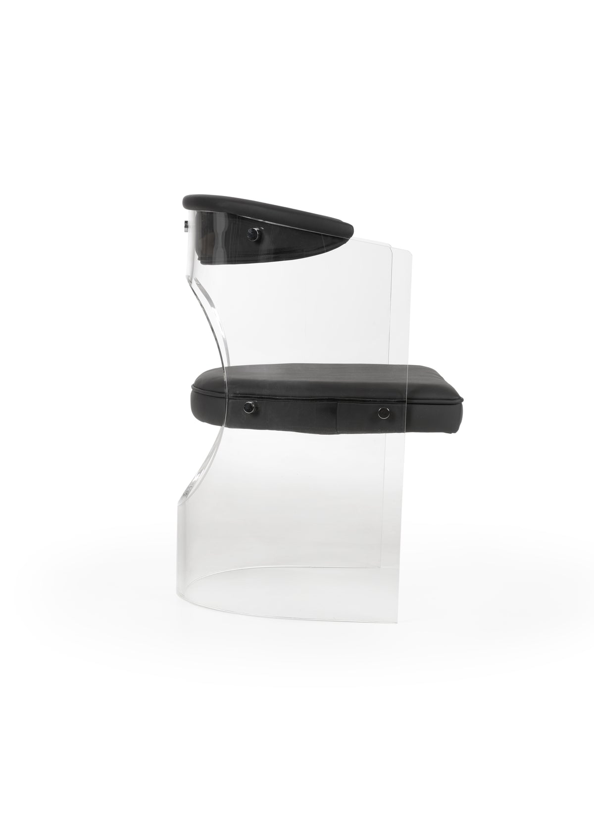 Wildwood Baran Barrel Back Acrylic Chair - Black