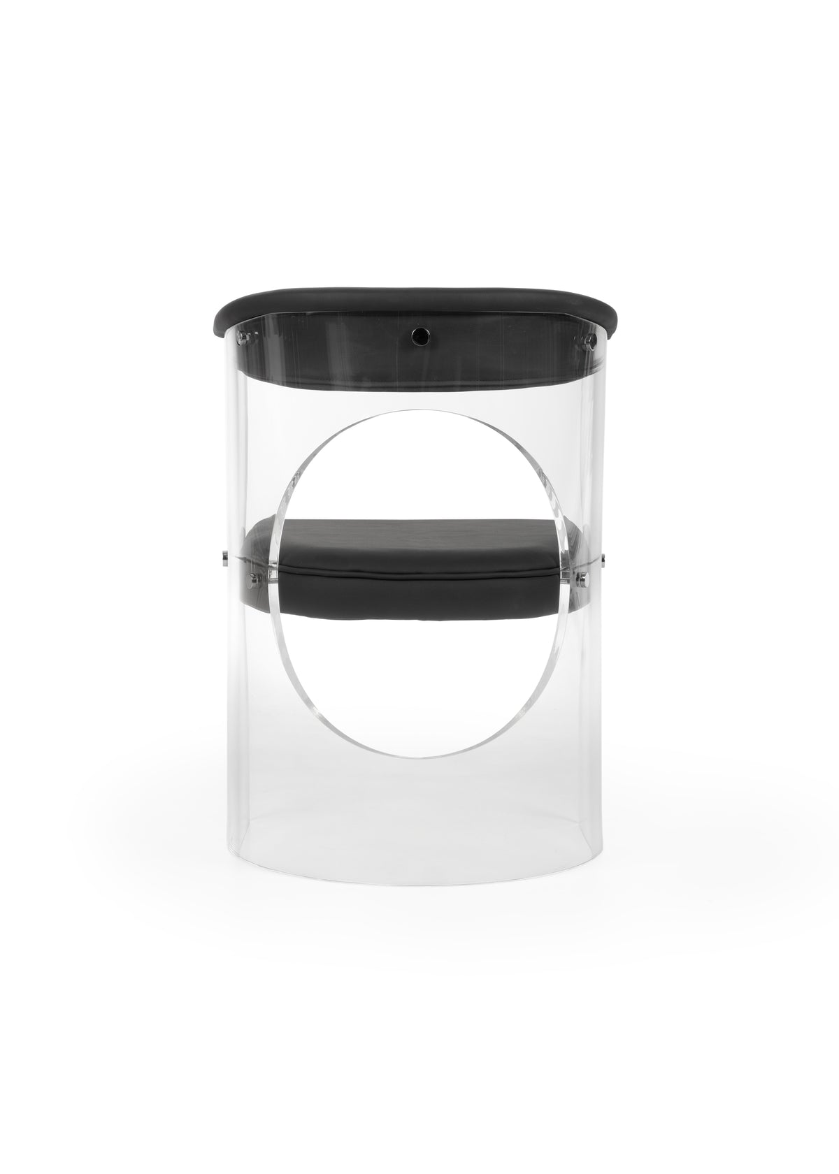 Wildwood Baran Barrel Back Acrylic Chair - Black