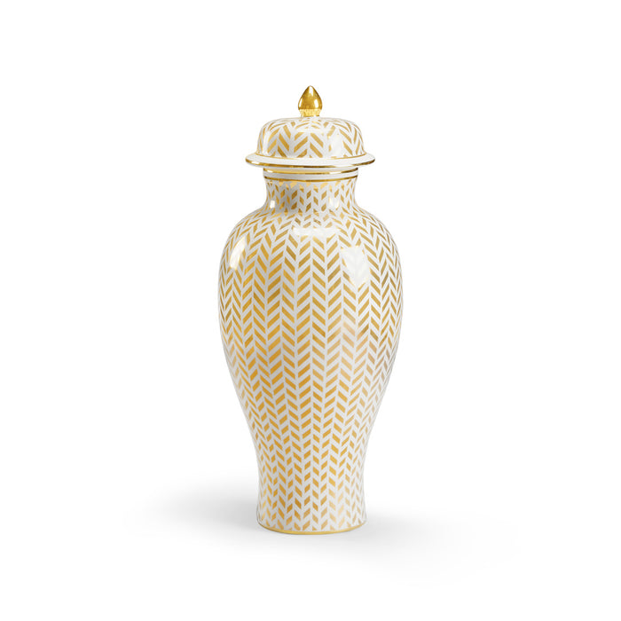 Chelsea House Herringbone Vase - Gold