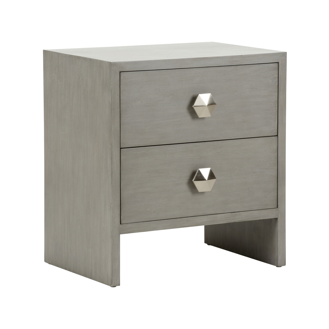 Chelsea House Moxy Bedside Table 2 Drawer - Gray