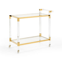 Wildwood Boulevardier Bar Cart - Clear/Gold