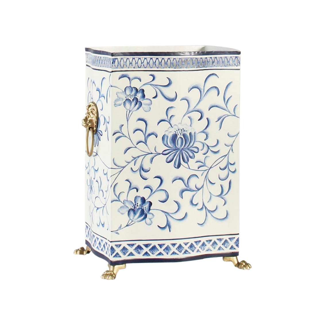Chelsea House Blue/White Wastebasket