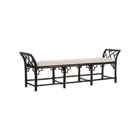 Chelsea House Chippendale Bamboo Regency Bench - Cracked Pepper