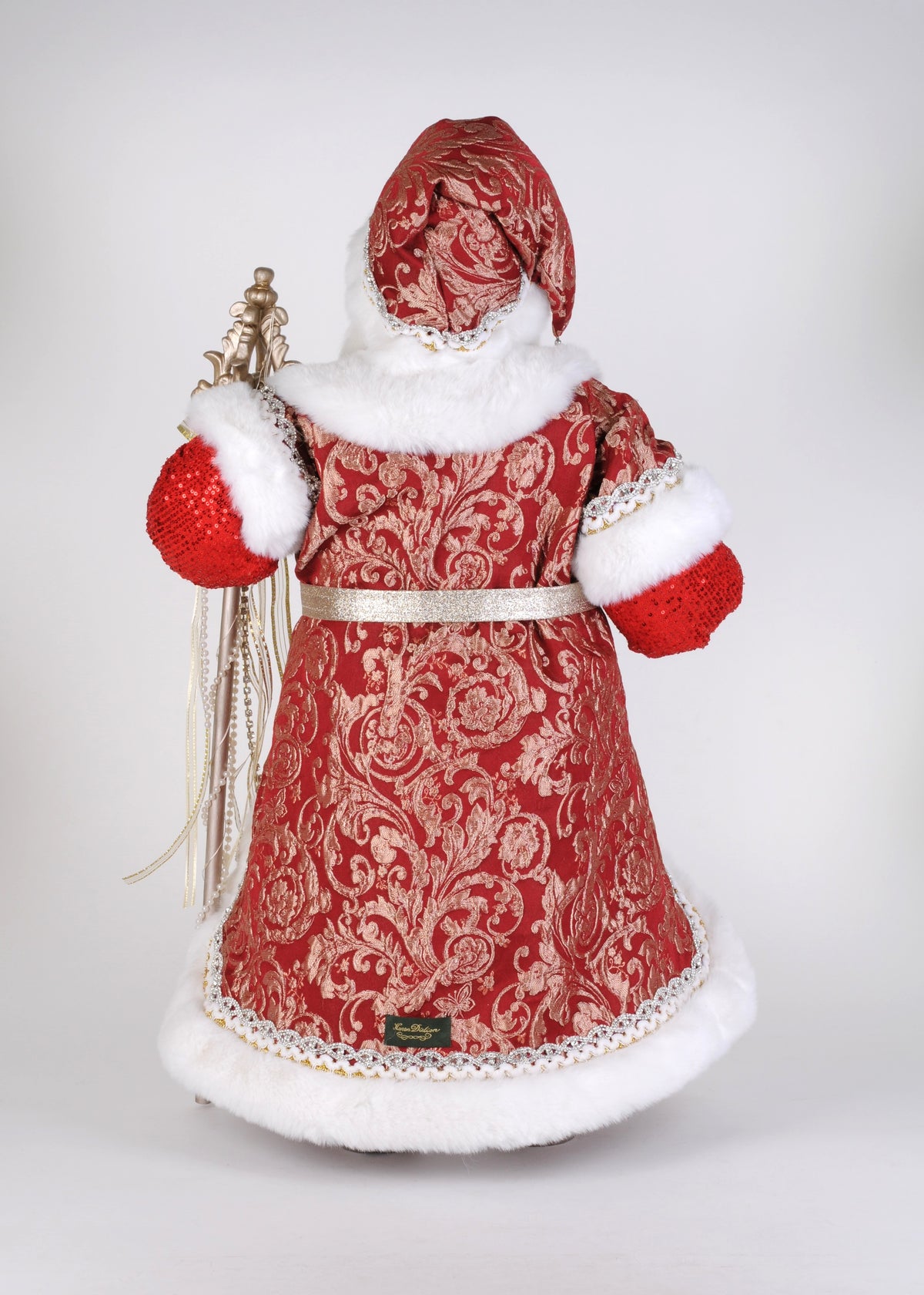 Karen Didion Lighted Red Couture Santa
