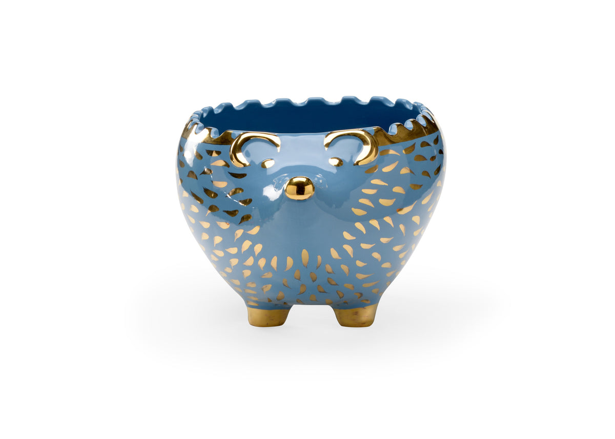 Chelsea House Hedgehog Bowl - Blue/Gold
