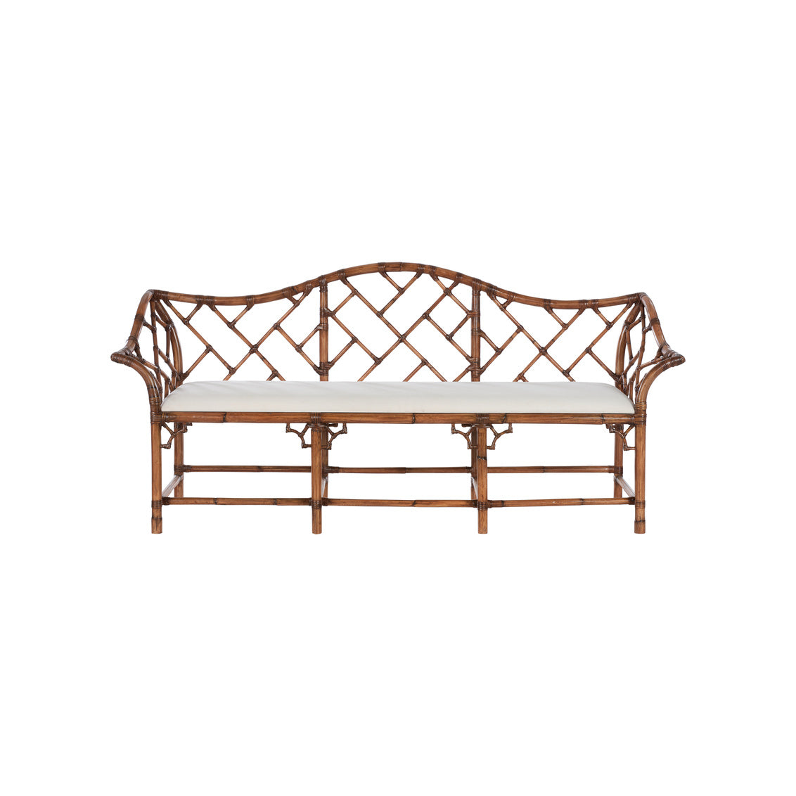 Chelsea House Chippendale Bamboo Settee -Brown