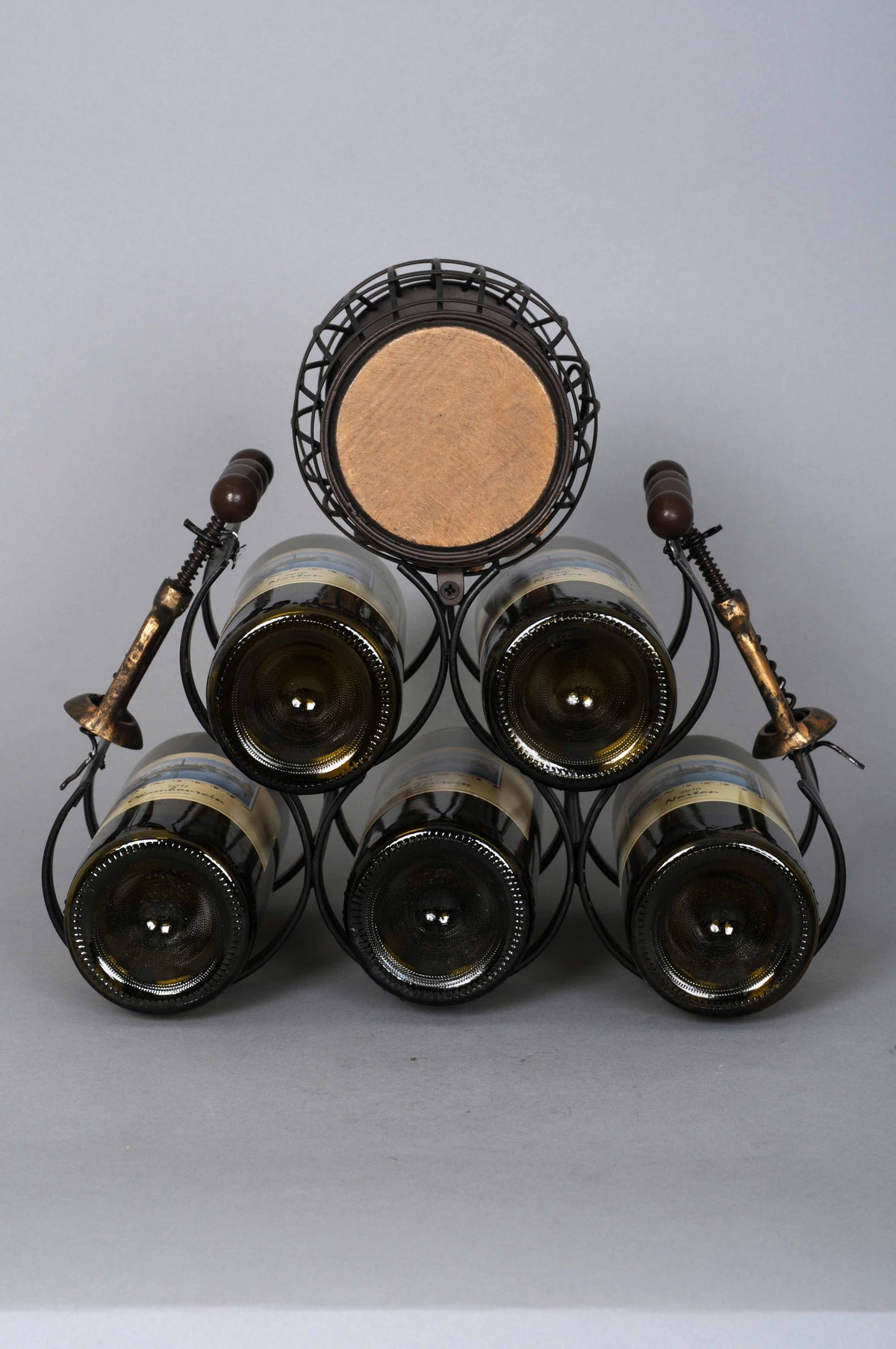 Karen Didion 5 Bottle Wine Holder Rack